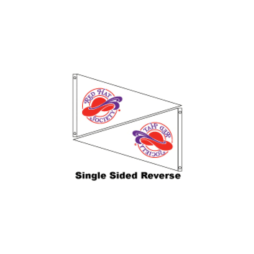 Custom Printed Single Reverse Burgee Flag